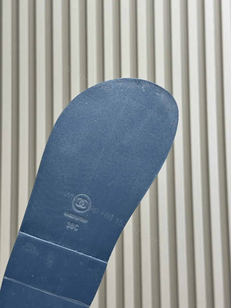View 6 of Denim-Textured Slides: Luxe Casual Comfort for All Day