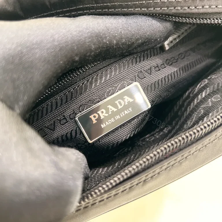 View 6 of Prada-Inspired Compact Nylon Crossbody Bag - Modern Luxe