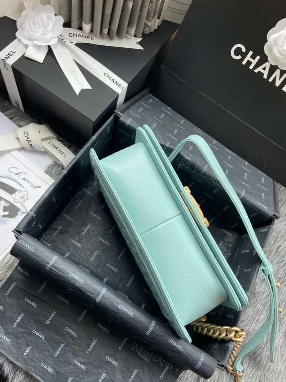 View 8 of Pastel Turquoise Quilted Crossbody with Gold Hardware Bag