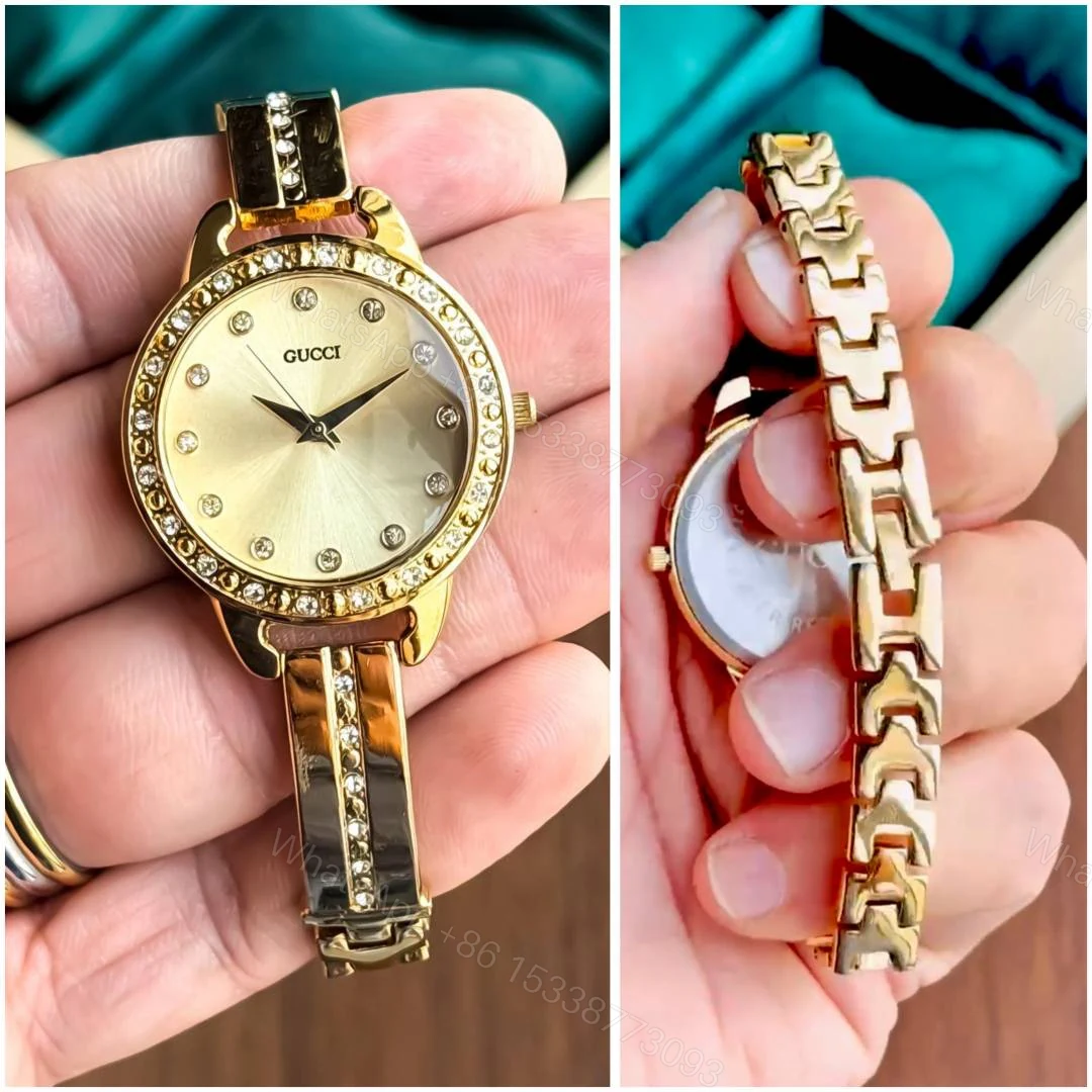 View 3 of First Copy Gucci Ladies Japan Movement Gold To Gold Dial Watch For Women