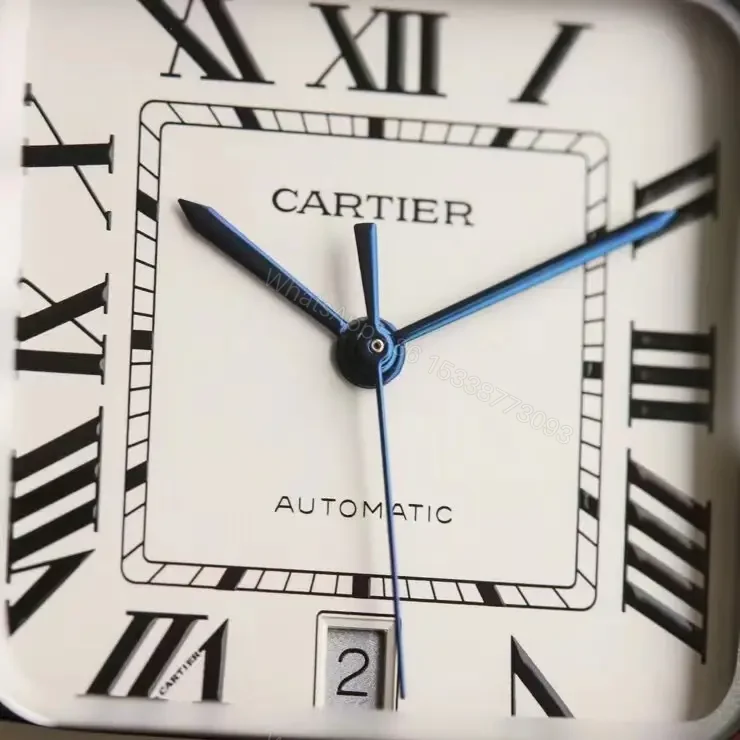 View 5 of Cartier super clone Santos White Dial Steel Bracelet Premium 40MM RG-CARTIER-SANTOS-WHT-STL-40