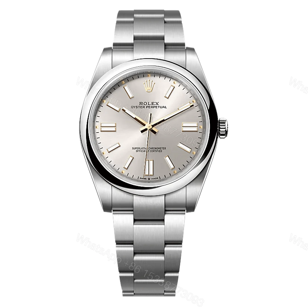 Rolex Oyster Perpetual Silver Dial Replica — view 1