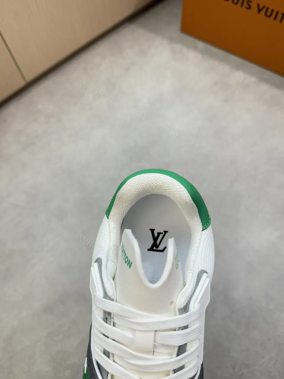 View 4 of White Mesh + Leather High-Top + Designer-Inspired + Comfort Tech Sneaker