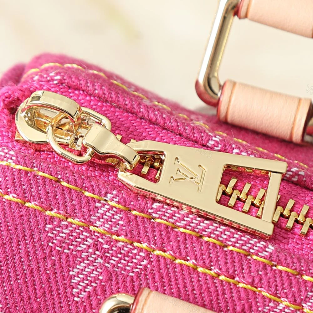 View 7 of Louis Vuitton Nano Speedy Pink Denim 16cm M27603