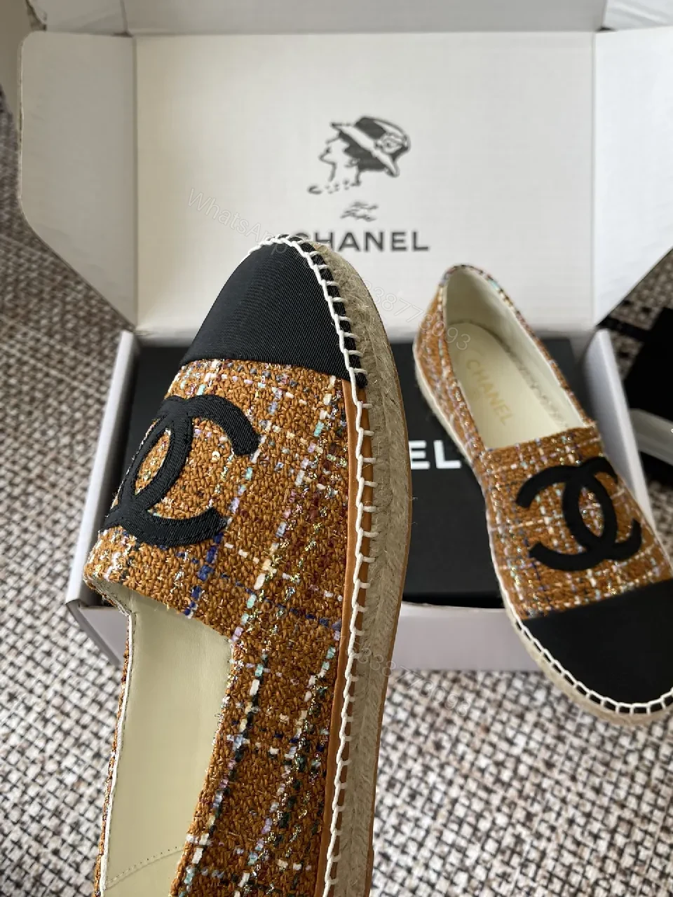 View 7 of Tweed Espadrilles: Luxury Logo Cap Toe, Comfortable Style