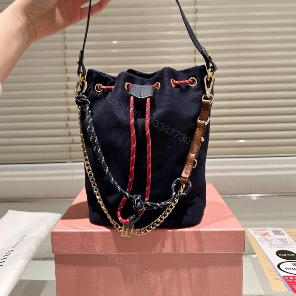View 2 of MIUMIU GABARDINE POUCH INDIGO AND AMARANTH 21CM 5NR038 2IA7 F04GM