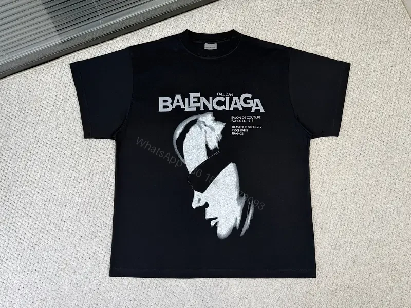 Black Cotton Blend Relaxed Tee with Avant-Garde Graphic Edge — view 1