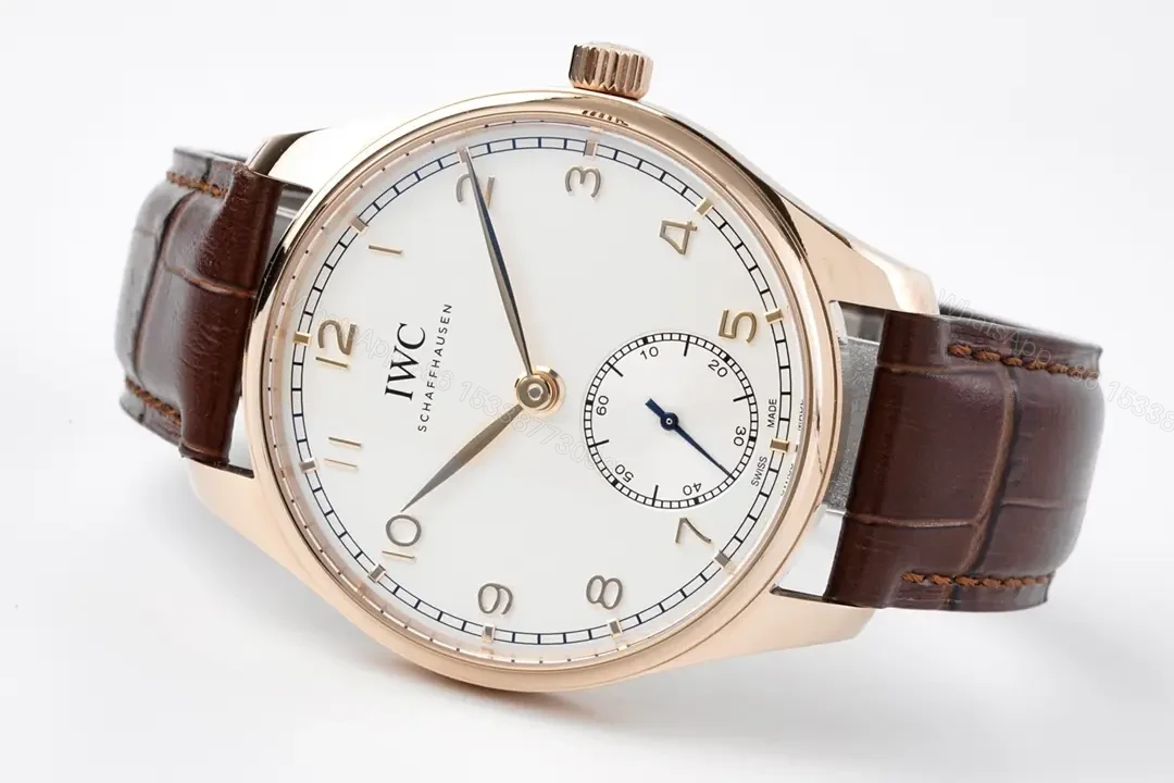 View 5 of IWC Portugal 40MM Watch White Dial Rose Gold Leather Strap Ultimate IW500118