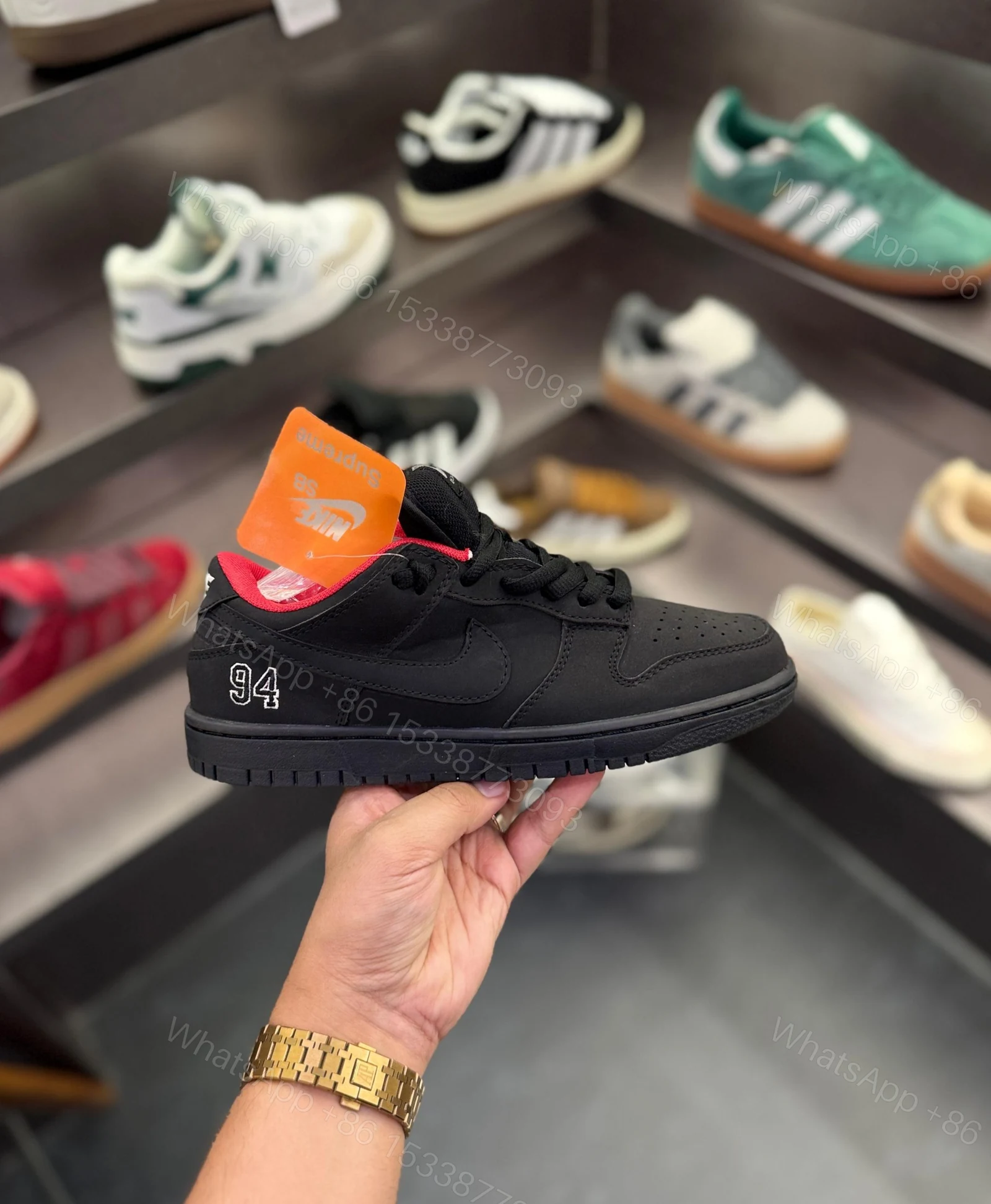 View 3 of FIRST COPY NIKE SB DUNK SUPREME BRED BLACK RED 2025