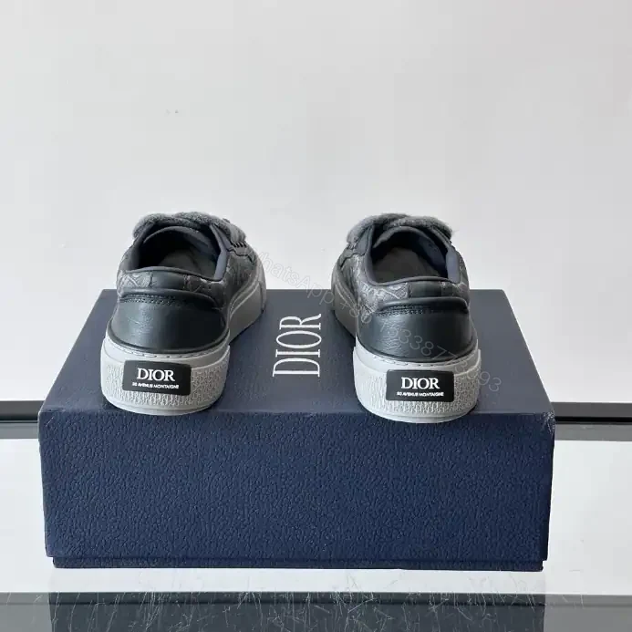 View 5 of DIOR B33 SPIN SNEAKERS – LIMITED AND NUMBERED EDITION ANTHRACITE GRAY GRAINED CALFSKIN – CD208