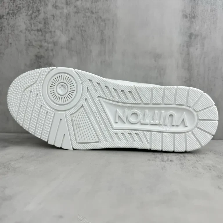 View 7 of White Leather Sneaker: Subtle LV Detailing, All-Day Comfort