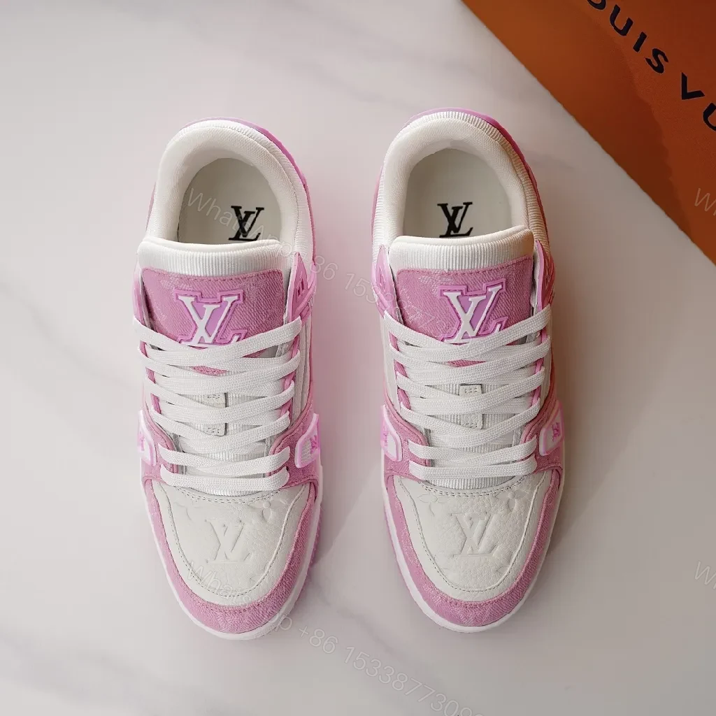 View 8 of Playful Pink Power: Premium LV-Inspired Sneakers