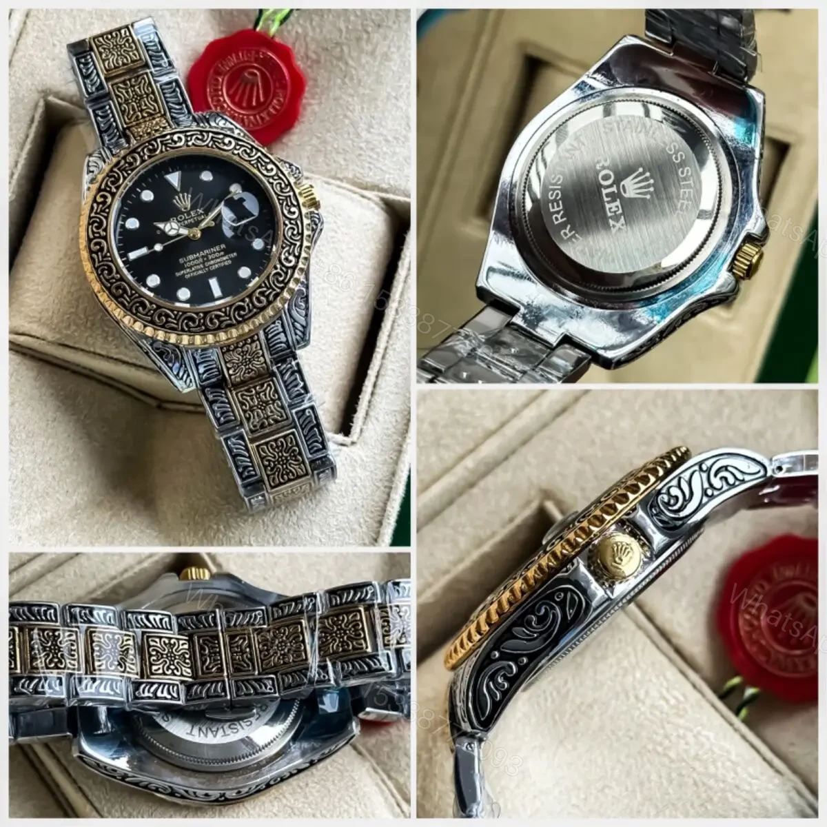 View 4 of Rolex Hand Engraved Rolex