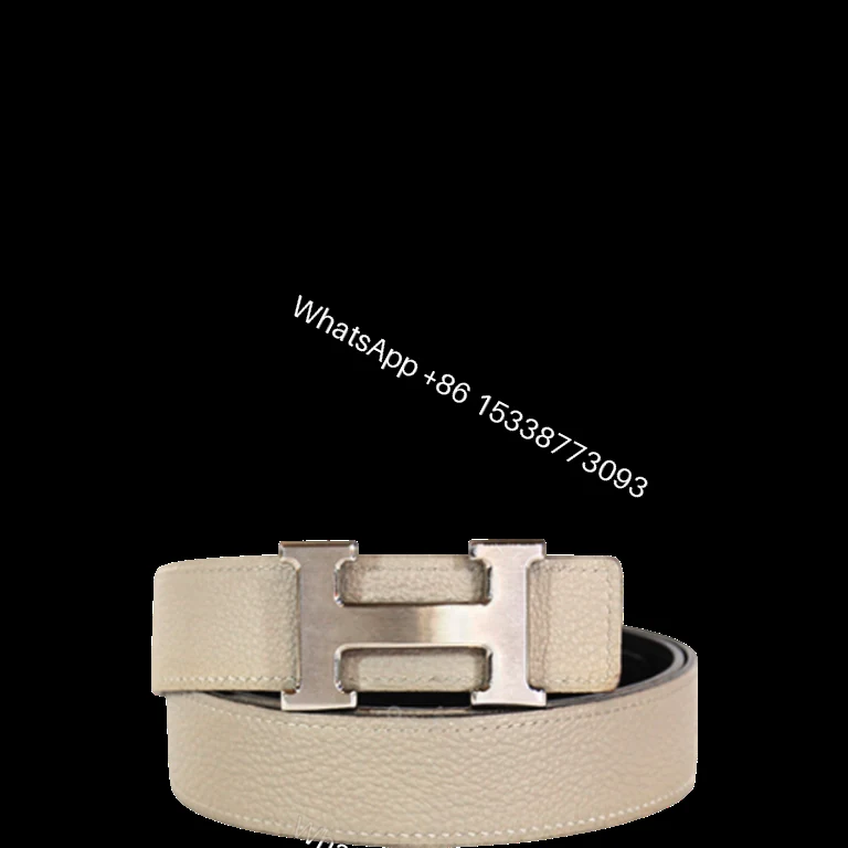 HERMES LEATHER BELT GOLD BUCKLE BLACK 38MM — view 1