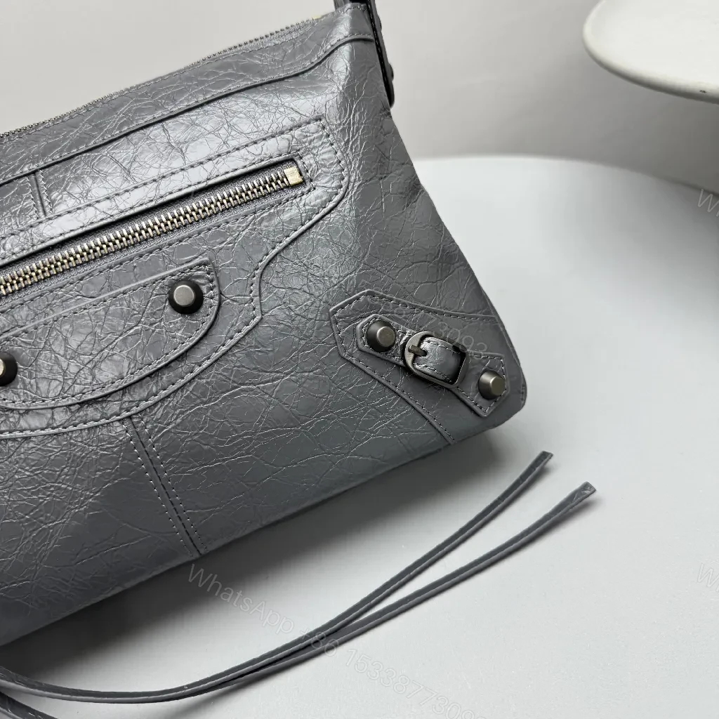View 2 of Textured Leather Luxe Bag: Structured, Gunmetal Hardware Carryall