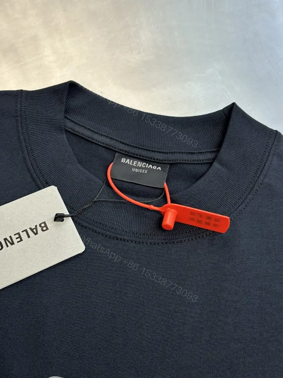 View 3 of Oversized Cotton Tee – Minimalist Logo Luxury, Black