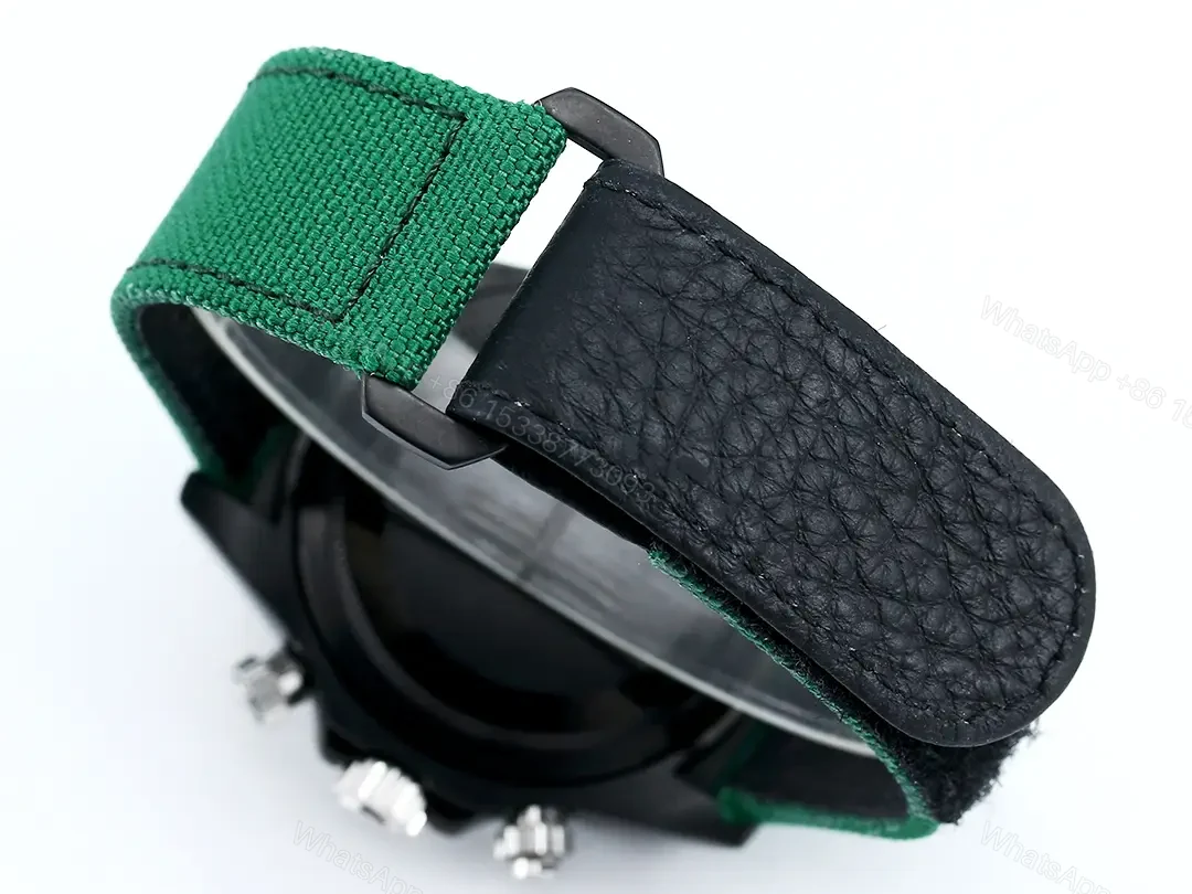 View 7 of Rolex Daytona Rainbow Skeleton Green Strap replica 40MM Fabric Strap Edition RLX-DAYTONA-RAINBOW-SKELETON-40MM-GREEN-FABRIC