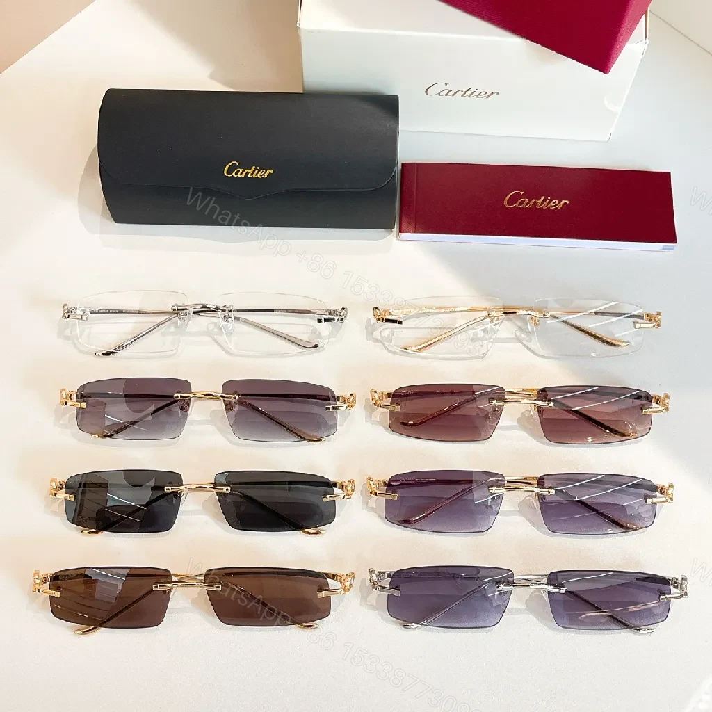 Gold Tone Rimless Shield Sunglasses – Modern Luxury, All-Day Comfort — view 1