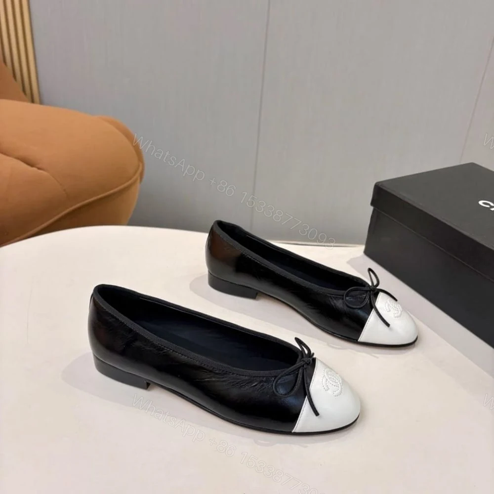 View 2 of Chanel Ballet Flats Black And White
