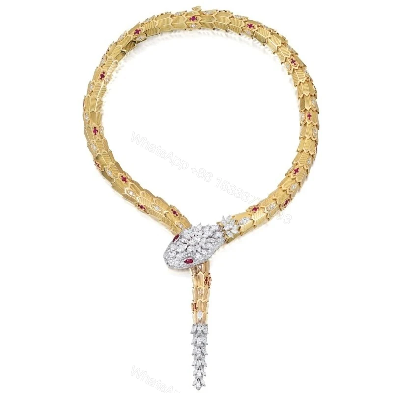 Bvlgari Serpenti Necklace Diamonds And Ruby High Jewelry — view 1