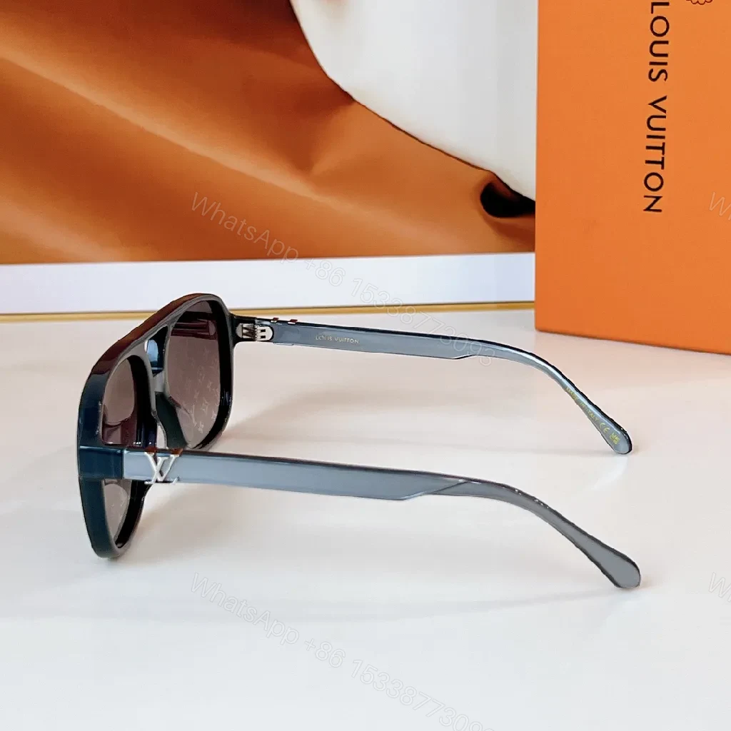 View 7 of Bold Glasses: Black Acetate, Polarized, Designer-Style Sunglasses