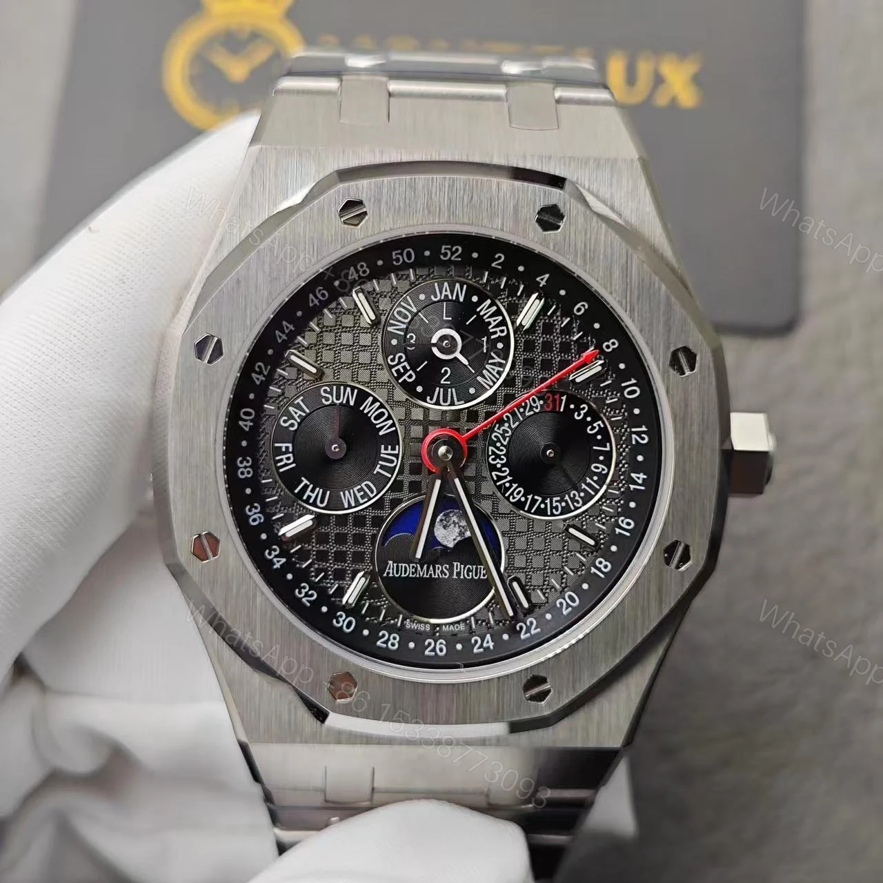 View 4 of Replica Audemars Piguet Royal Oak Perpetual Calendar Gray 26609TI.OO.1220TI.01