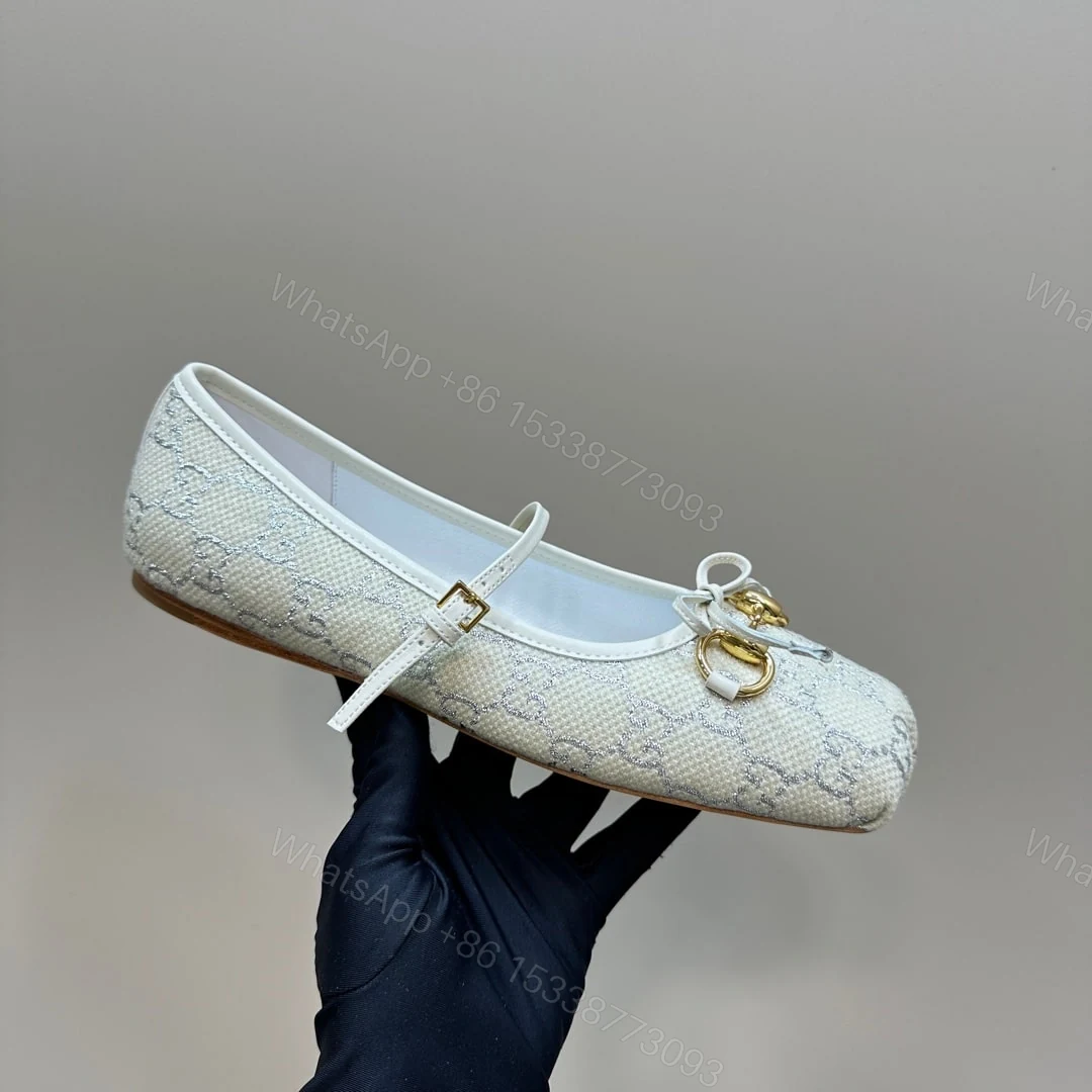 View 5 of GUCCI WOMEN’S HORSEBIT BALLET FLAT WHITE