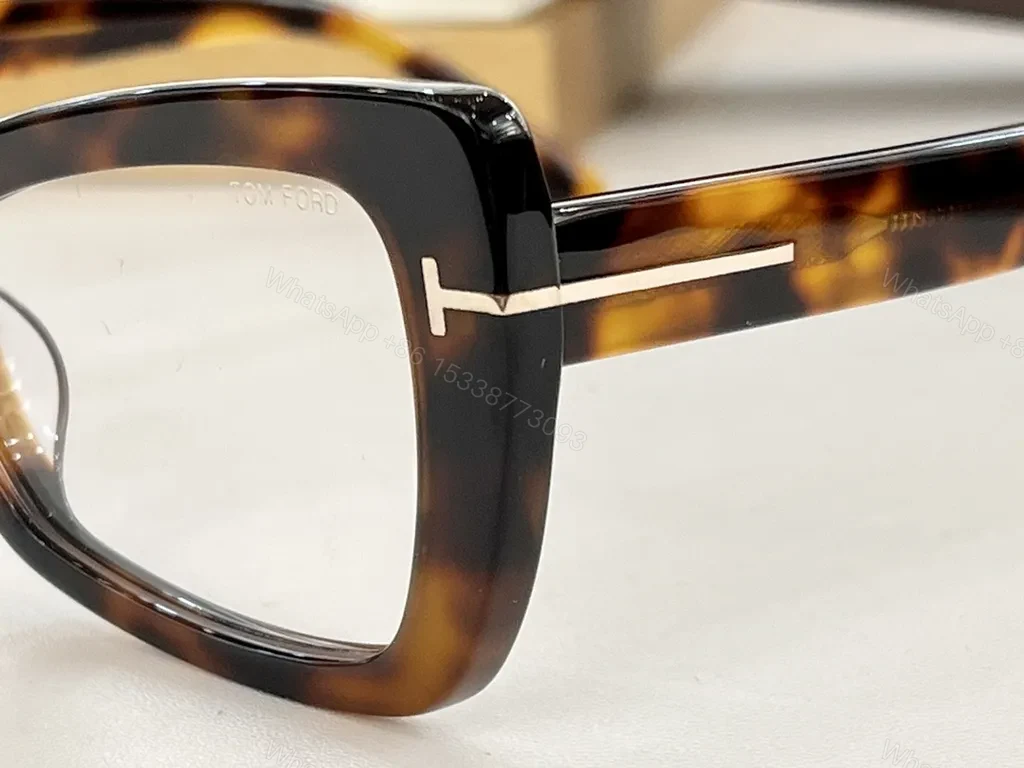 View 3 of Tom Ford Black Italian Acetate Bold Square Frames