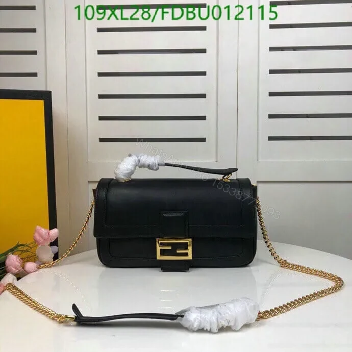 View 3 of Fendi Knockoff Baguette Chain Leather Medium Bag FDBU817 – Timeless Elegance