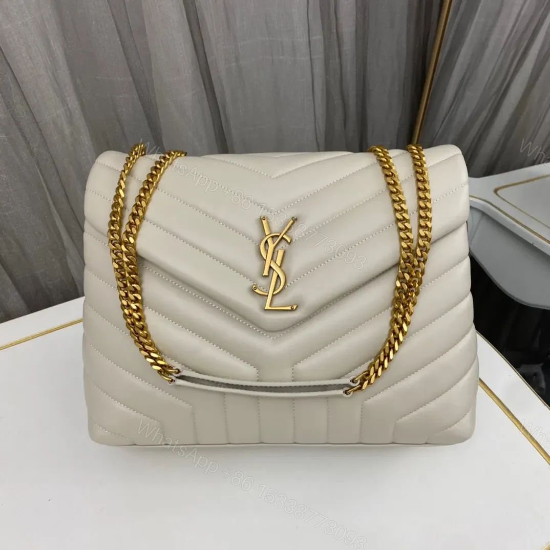 SAINT LAURENT SM LOULOU MONOGRAM QUILTED LEATHER BAG — view 1