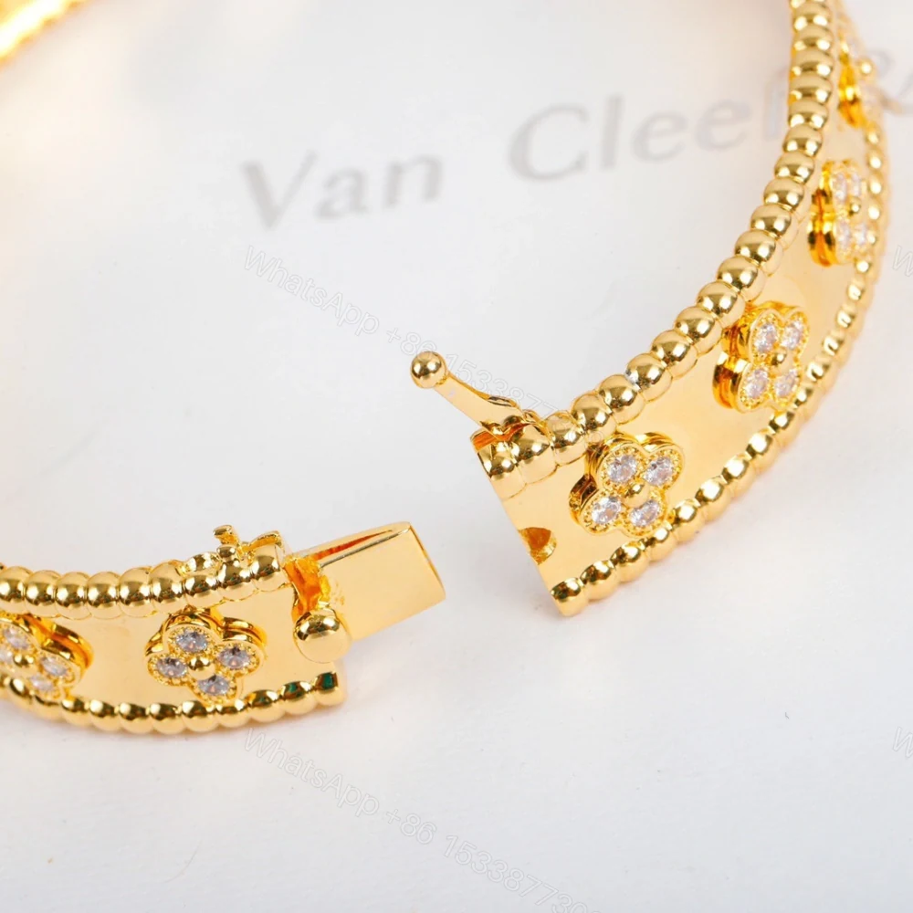 View 8 of 高仿首飾VanCleef&Arpels*RO3YB00萬花筒手鐲寬版黃金款