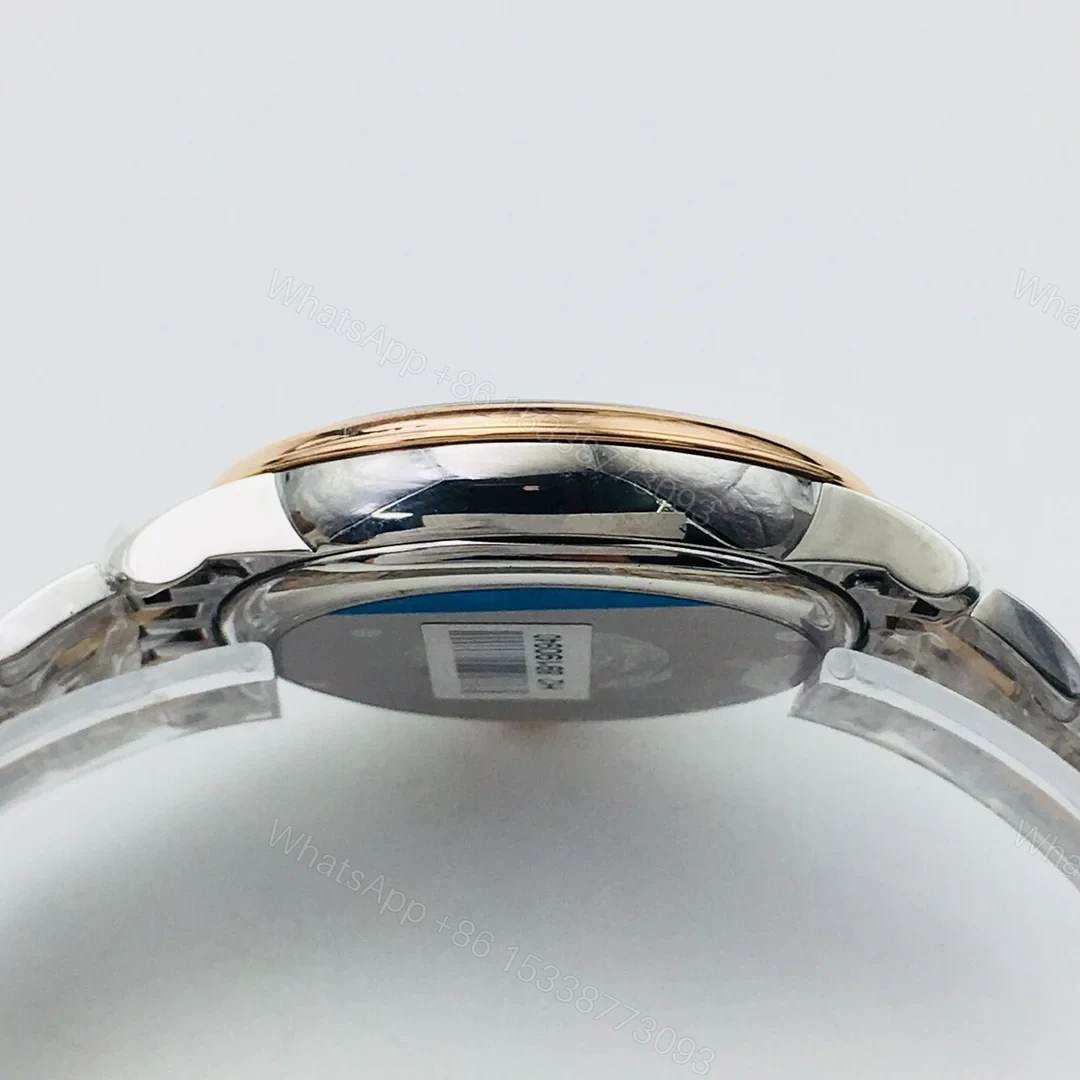 View 6 of Omega De Ville Prestige Co-Axial Stainless Steel Yellow Gold Vintage Silver Silk Bracelet 424.20.33.20.52.001