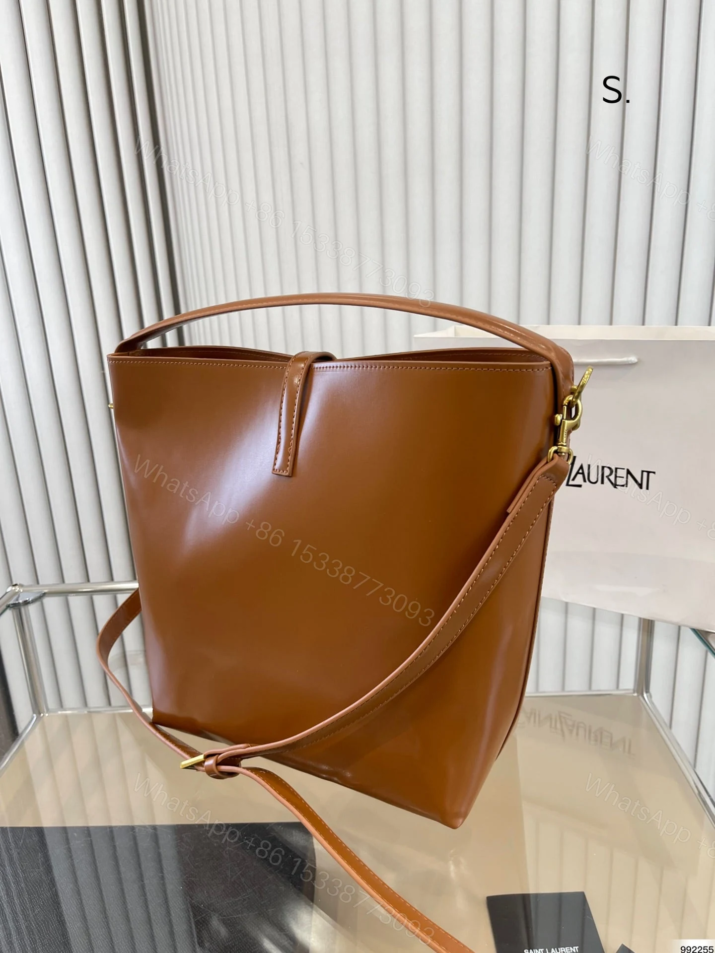 View 9 of YSL LE 5 À 7 SUPPLE SMALL IN SUEDE