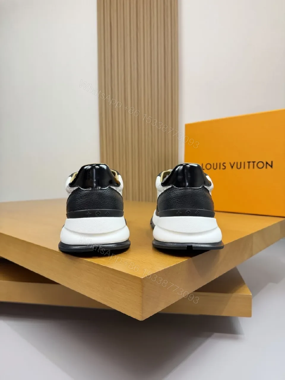 View 2 of Monogram Texture Sneakers: All‐Day Comfort, Black/White Style