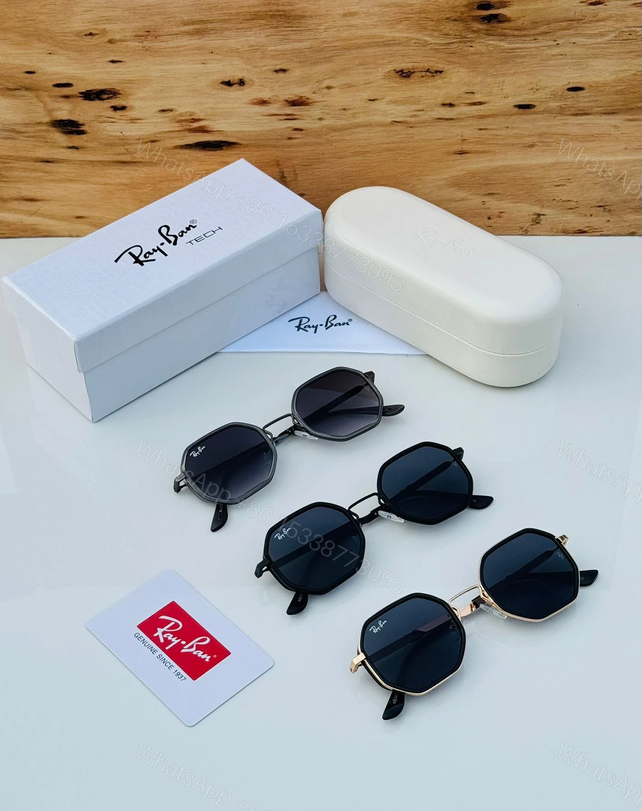 View 4 of Ray-Ban Octagon Tech Series Black-Gold