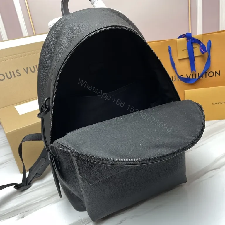 View 8 of Black Pebbled Leather Backpack â€” All-Day Readiness, Polished Confidence