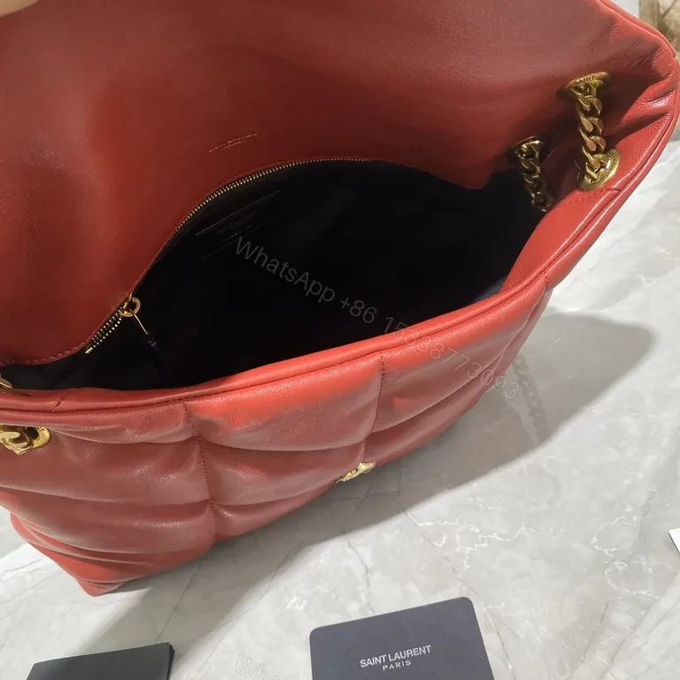 View 6 of Bold Red Quilted Leather Shoulder Bag - Day-to-Night Luxe