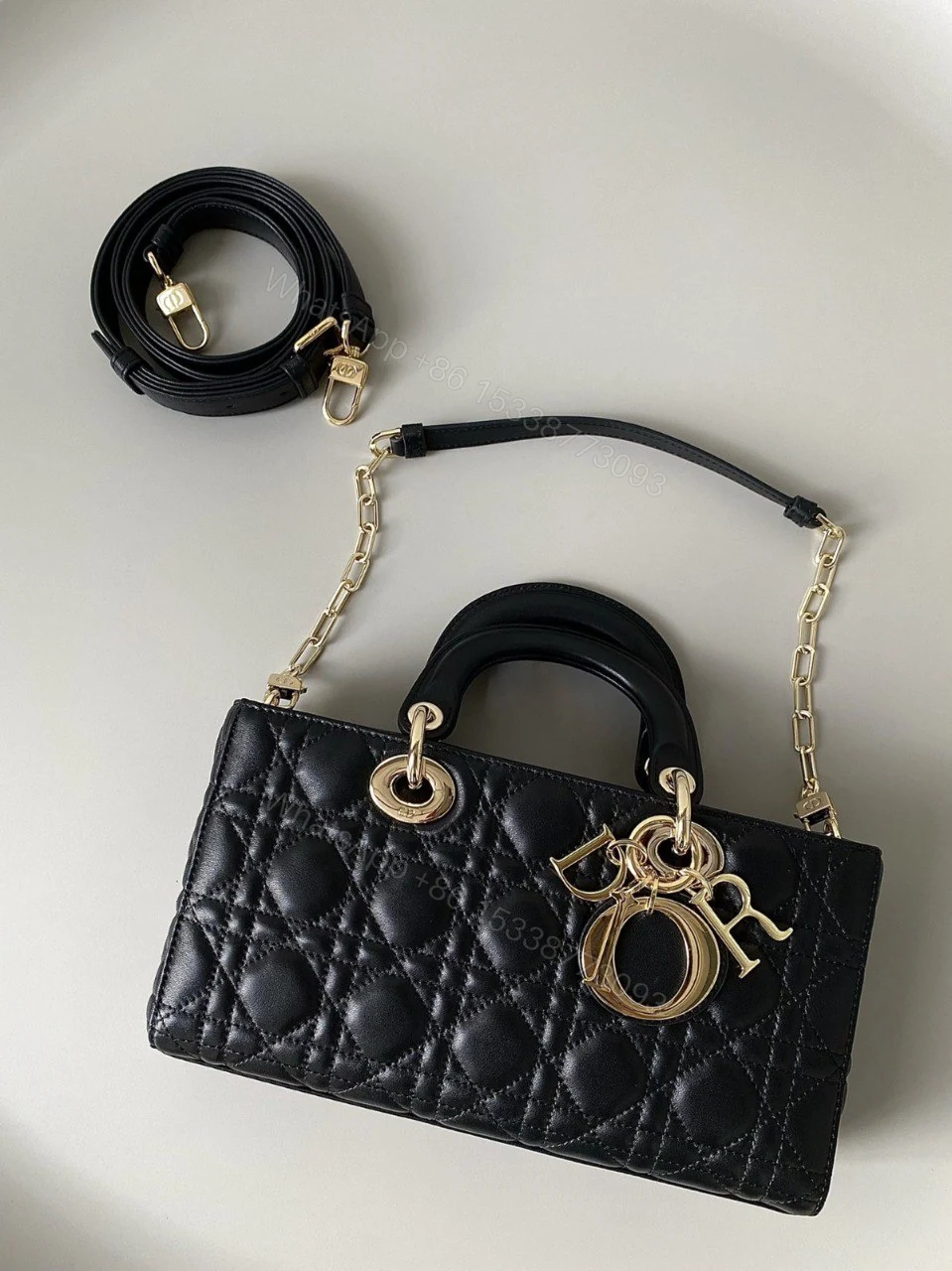 View 4 of Dior Lady Dior Alligator Black