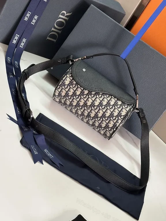 View 8 of Dior Oblique Crossbody: Monogram Leather Flap, Hands-Free Luxury