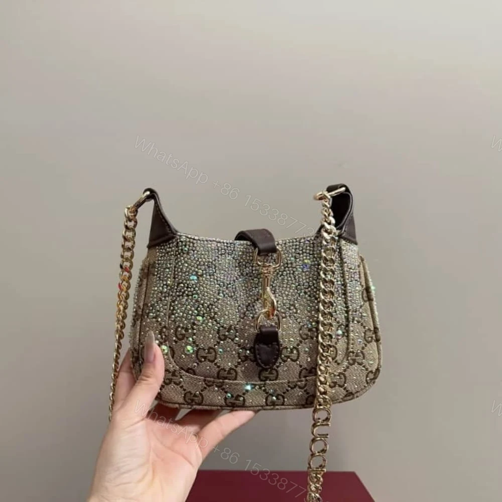 View 3 of GUCCI JACKIE NOTTE MINI BAG BEIGE AND DARK BROWN 19CM