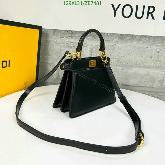 View 7 of Fendi Beige Peekaboo ISeeU Small Bag ZB7481