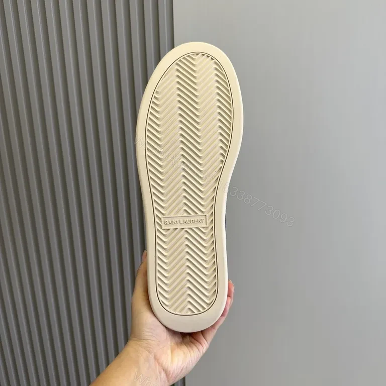 View 9 of White Mesh Navy Suede Sneaker â€“ Luxury City-Style Comfort