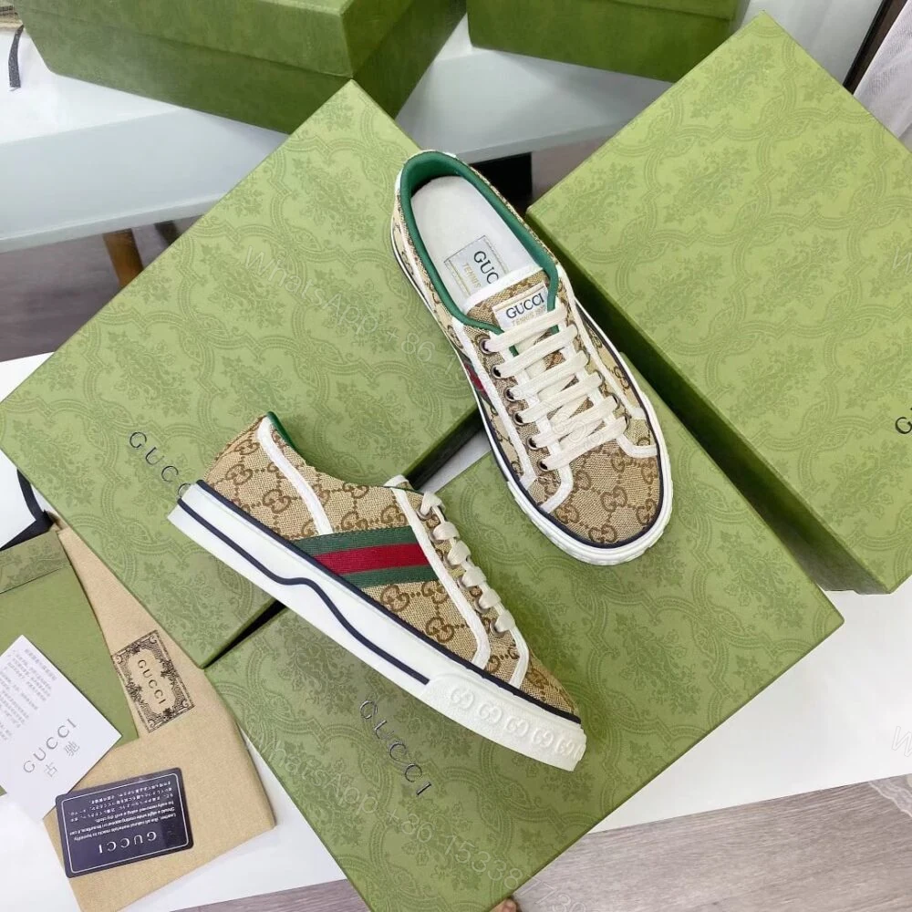 View 4 of Gucci Tennis 1977 Sneaker Beige Abony 606111 HVK20 9766