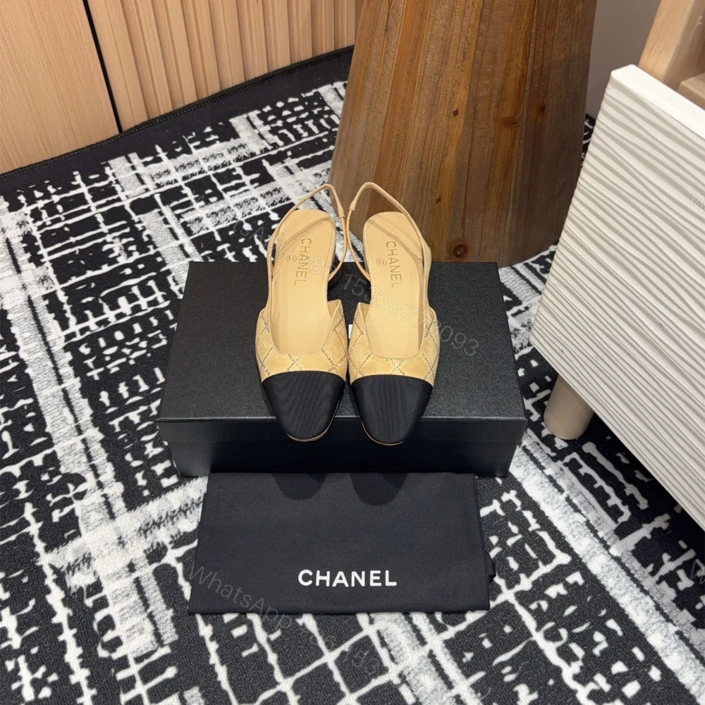 View 3 of 高仿Chanel*25C系列G31330小羊皮休閒平底鞋黃色2CM免檢版