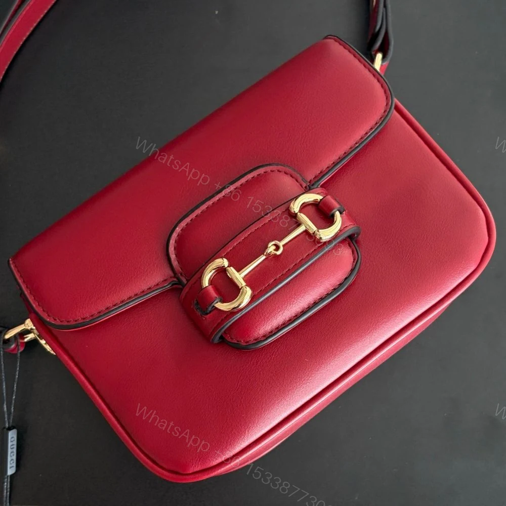 View 4 of Gucci Horsebit 1955 Aura Mini Shoulder Bag Red 19Cm
