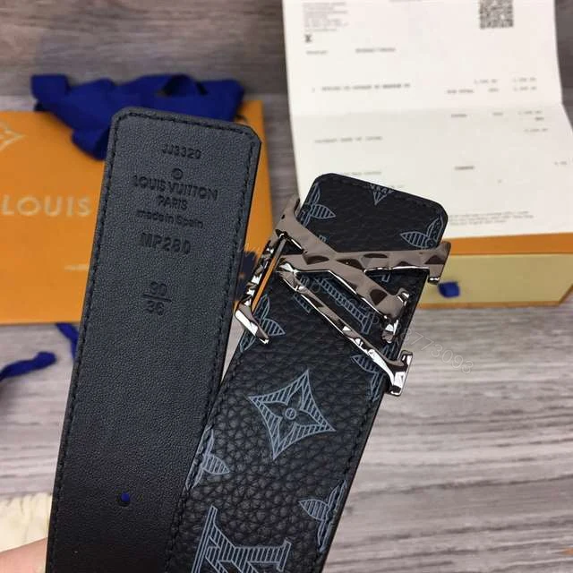 View 9 of LOUIS VUITTON INITIALES 40MM REVERSIBLE MONOGRAM CANVAS BELT – B103