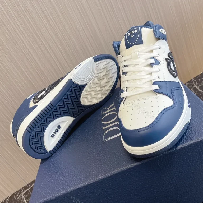 View 9 of Bold Contrast Dior-Inspired High-Top Sneakers - Everyday Luxury