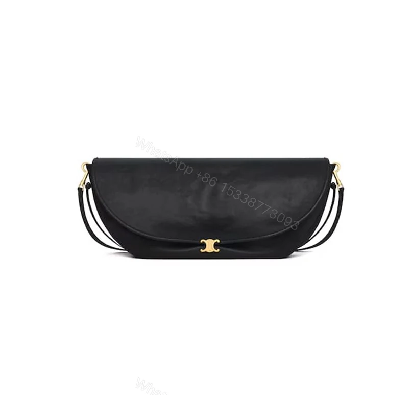 CELINE HALFMOON SOFT TRIOMPHE BAG IN SUPPLE SHINY LAMBSKIN(HIGH-END GRADE) — view 1