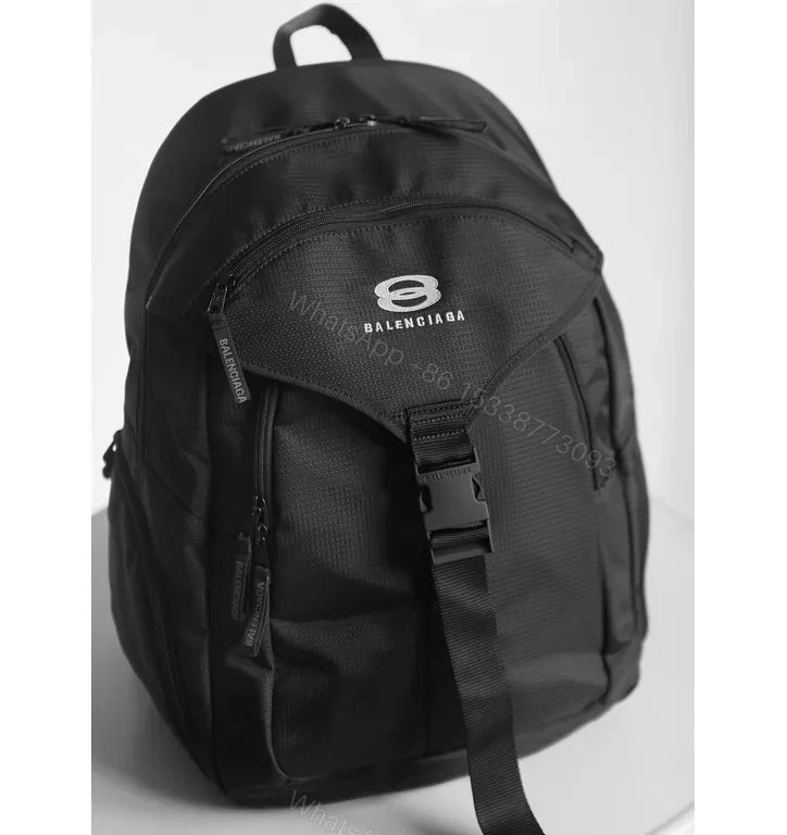 View 4 of Black Nylon Backpack | Ultra-Compact, Premium-Buckle Utility