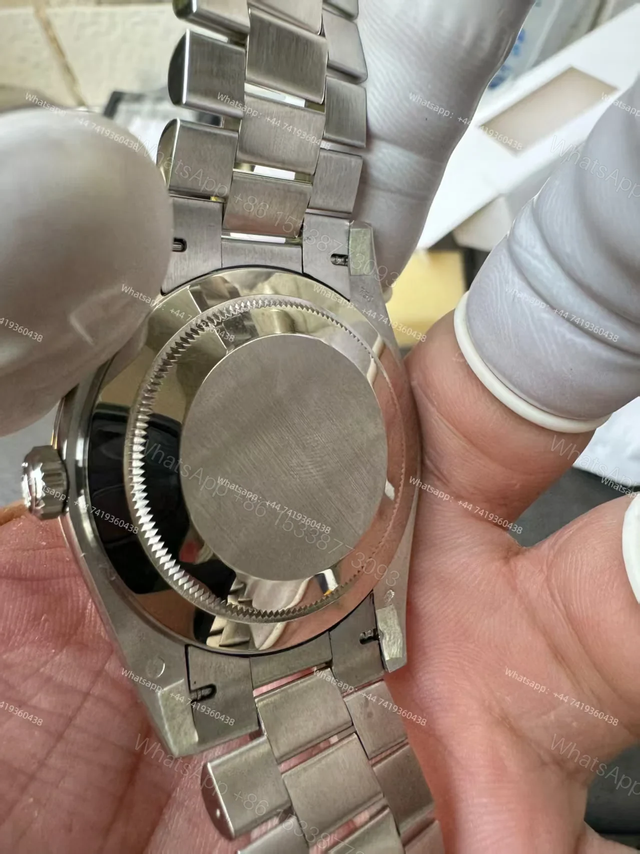 View 10 of Rolex Day-Date M128239-0019 1:1 Replica Moissanite Rainbow Diamond Dial 36MM 3255 Movement Presidential Bracelet Super Clone Watch